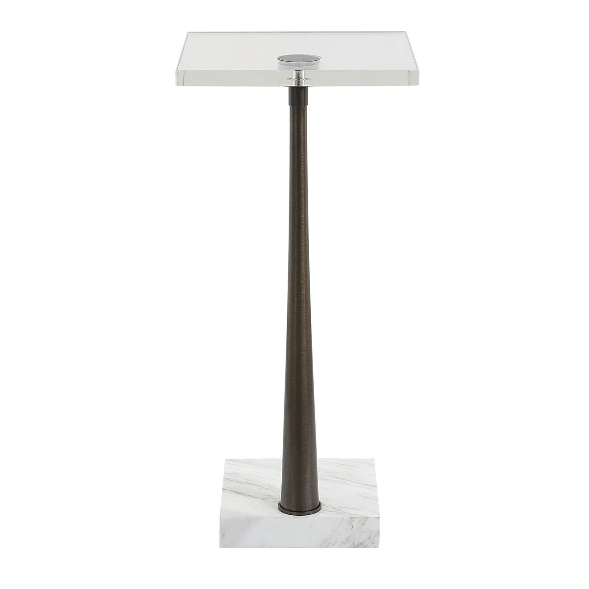 Pelton Marble Glass Drink Table by Uttermost