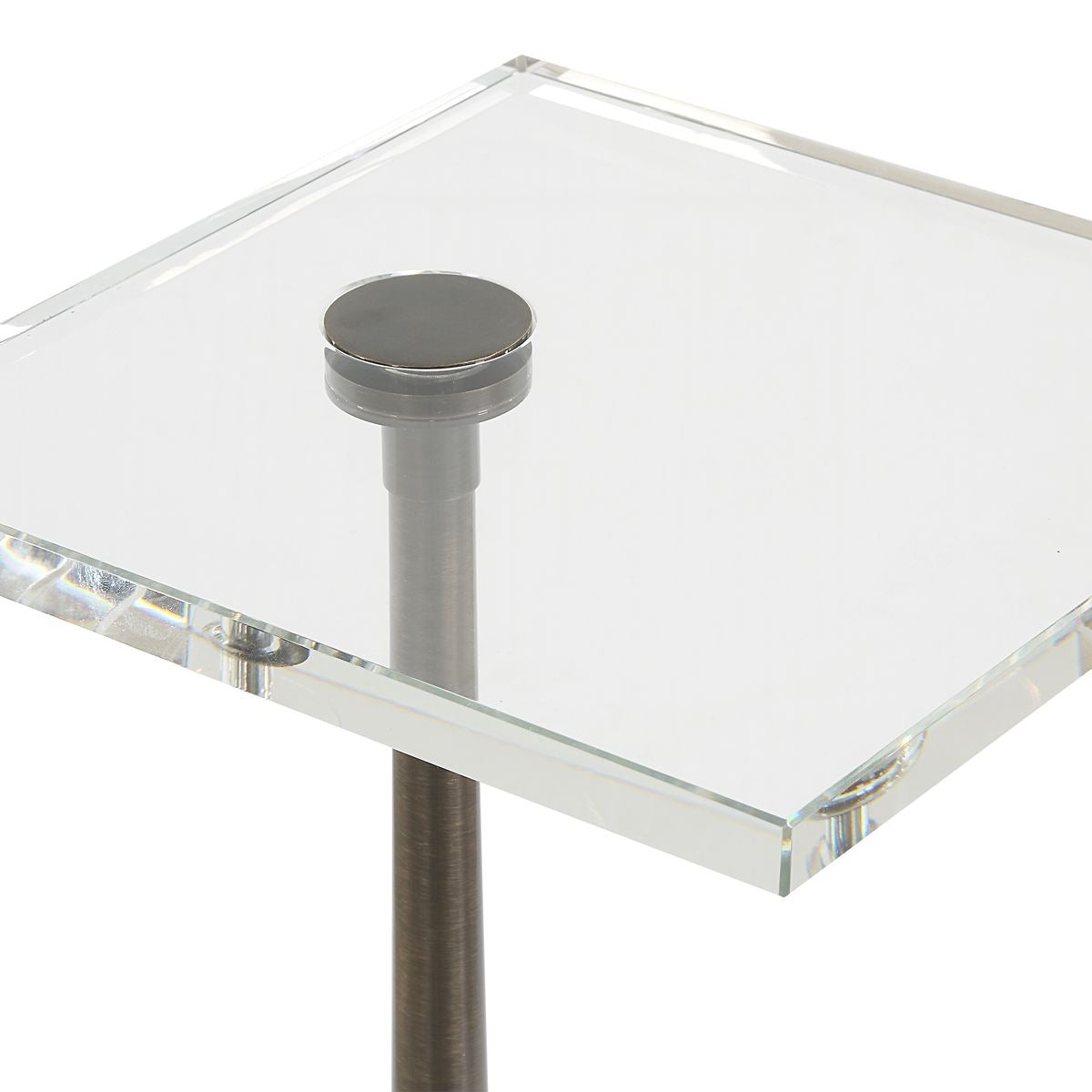 Pelton Marble Glass Drink Table by Uttermost