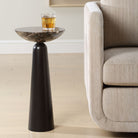 Hastings Accent Table in Brown Marble by Uttermost