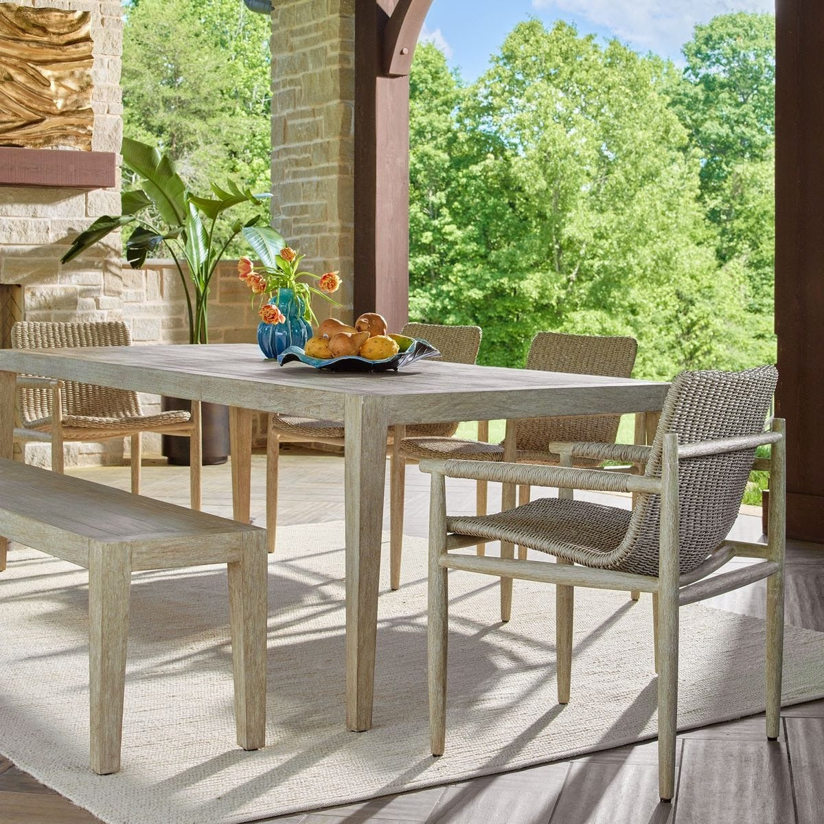 Kirkham Indoor-Outdoor Dining Table by Uttermost