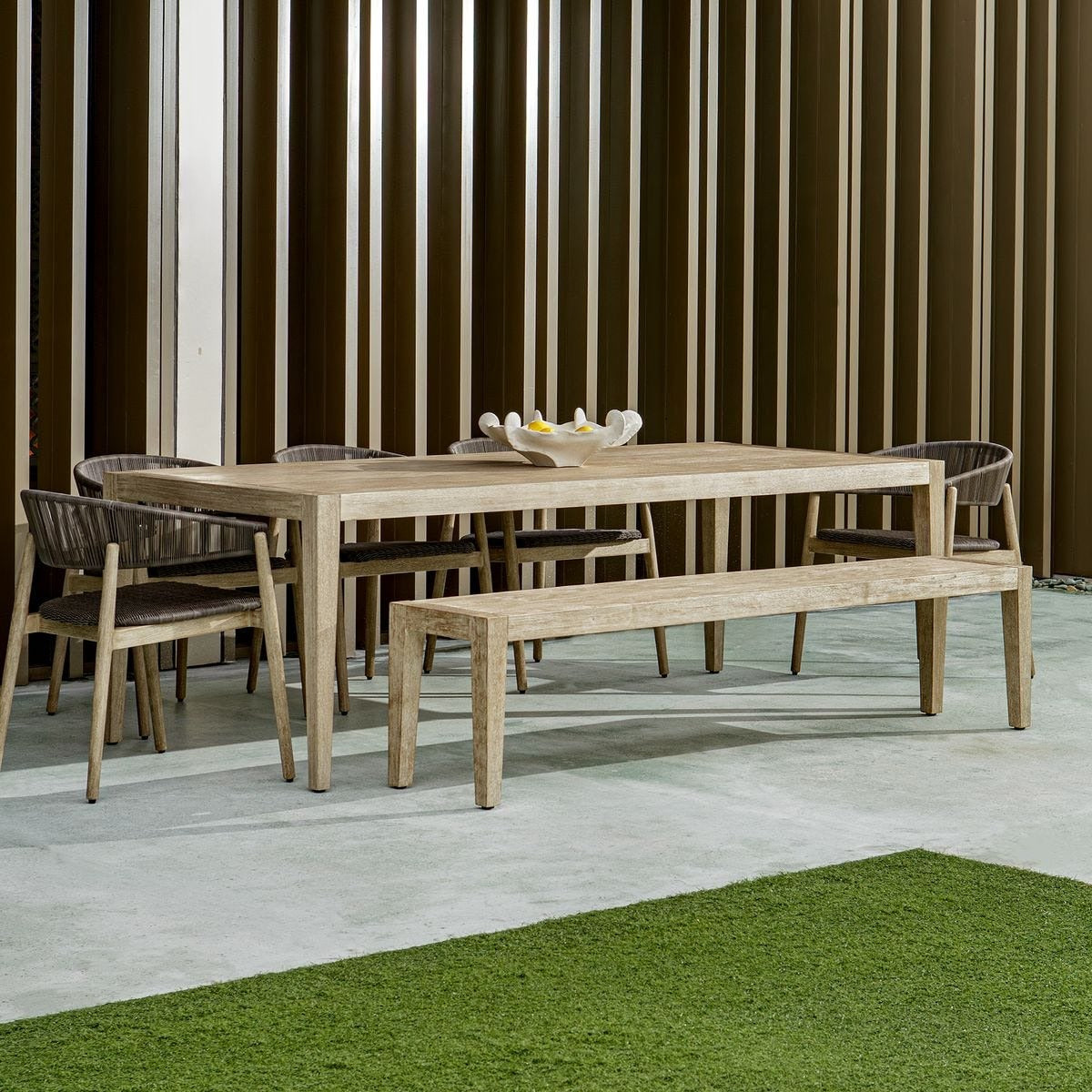 Kirkham Wooden Outdoor Bench by Uttermost