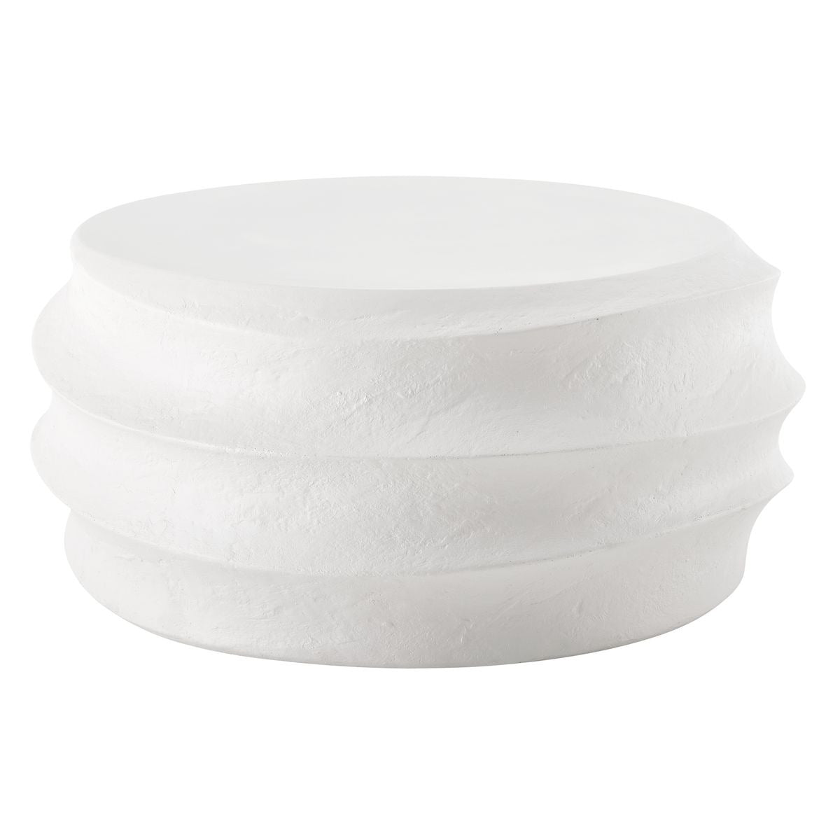 Winded Outdoor White Coffee Table by Uttermost