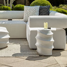 Winded Outdoor White Accent Table by Uttermost