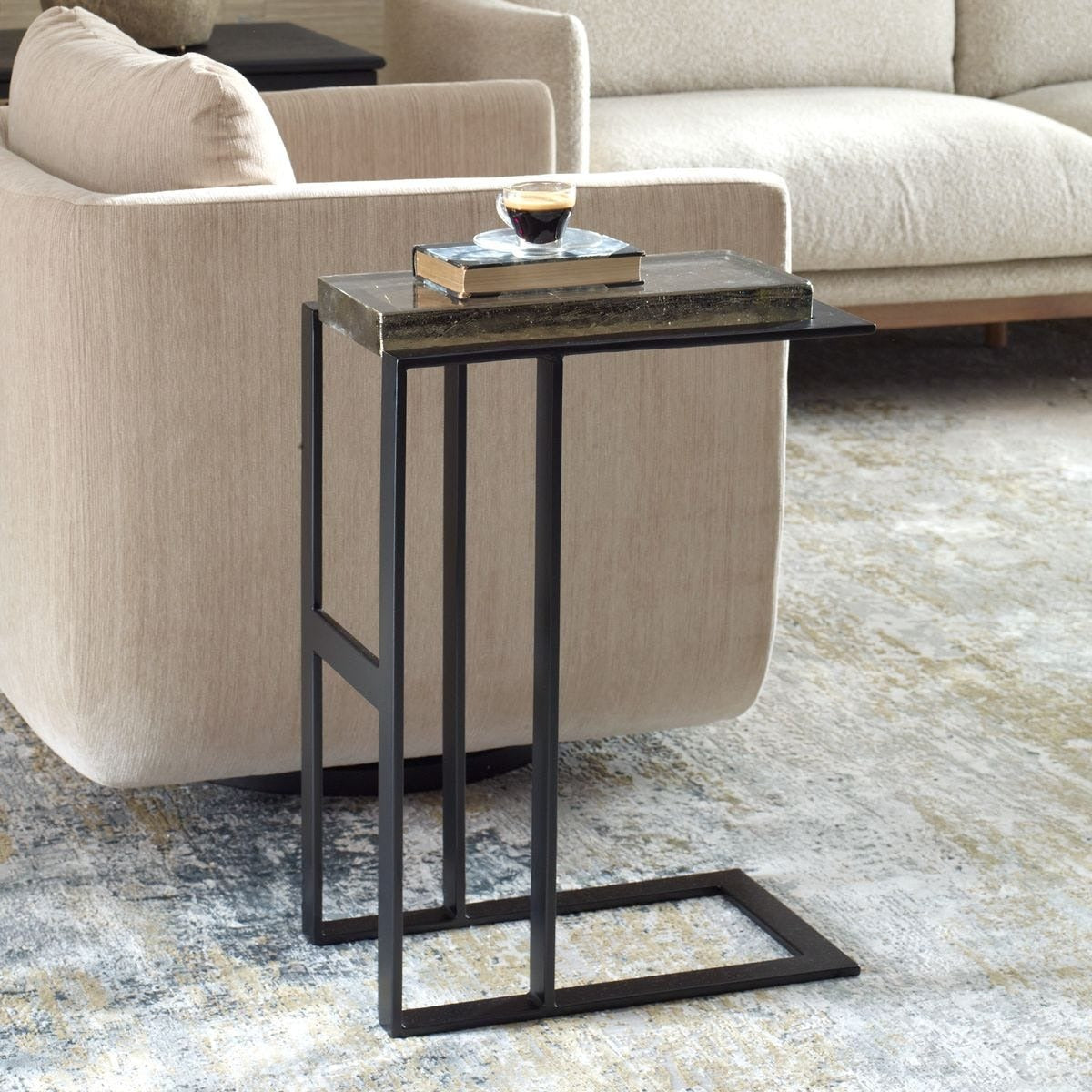 Soma Black Accent Table by Uttermost