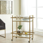 Erena Brass Bar Cart by Uttermost