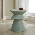Imogene Garden Stool in Seafoam Glaze by Uttermost