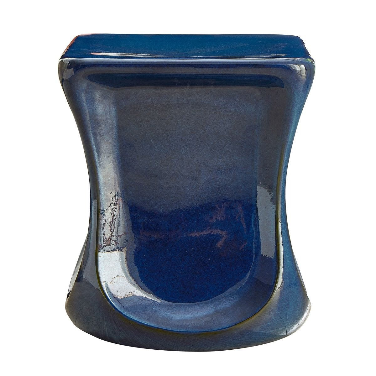 Kaz Deep Blue Garden Stool by Uttermost