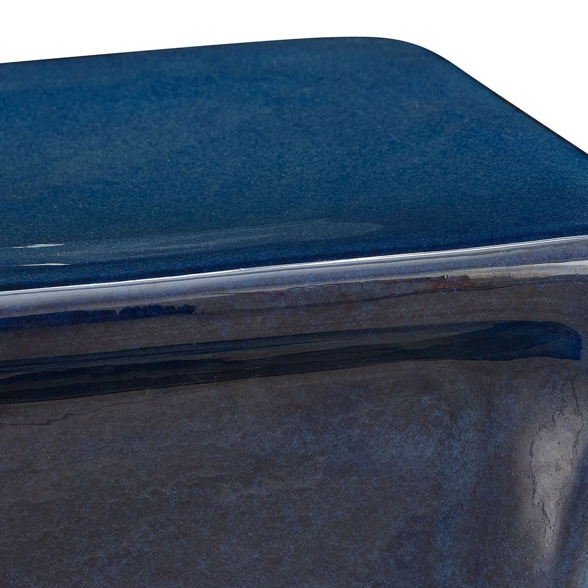 Kaz Deep Blue Garden Stool by Uttermost
