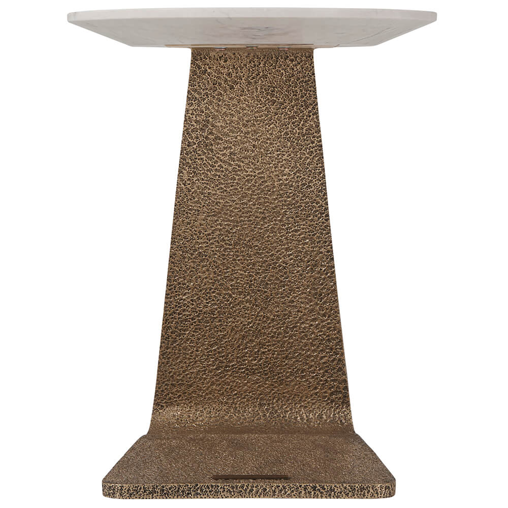 Grace Cantilever Accent Table in Marble by Theodore Alexander