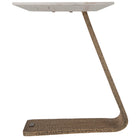 Grace Cantilever Accent Table in Marble by Theodore Alexander