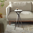 Tilton White Marble Accent Table by Uttermost