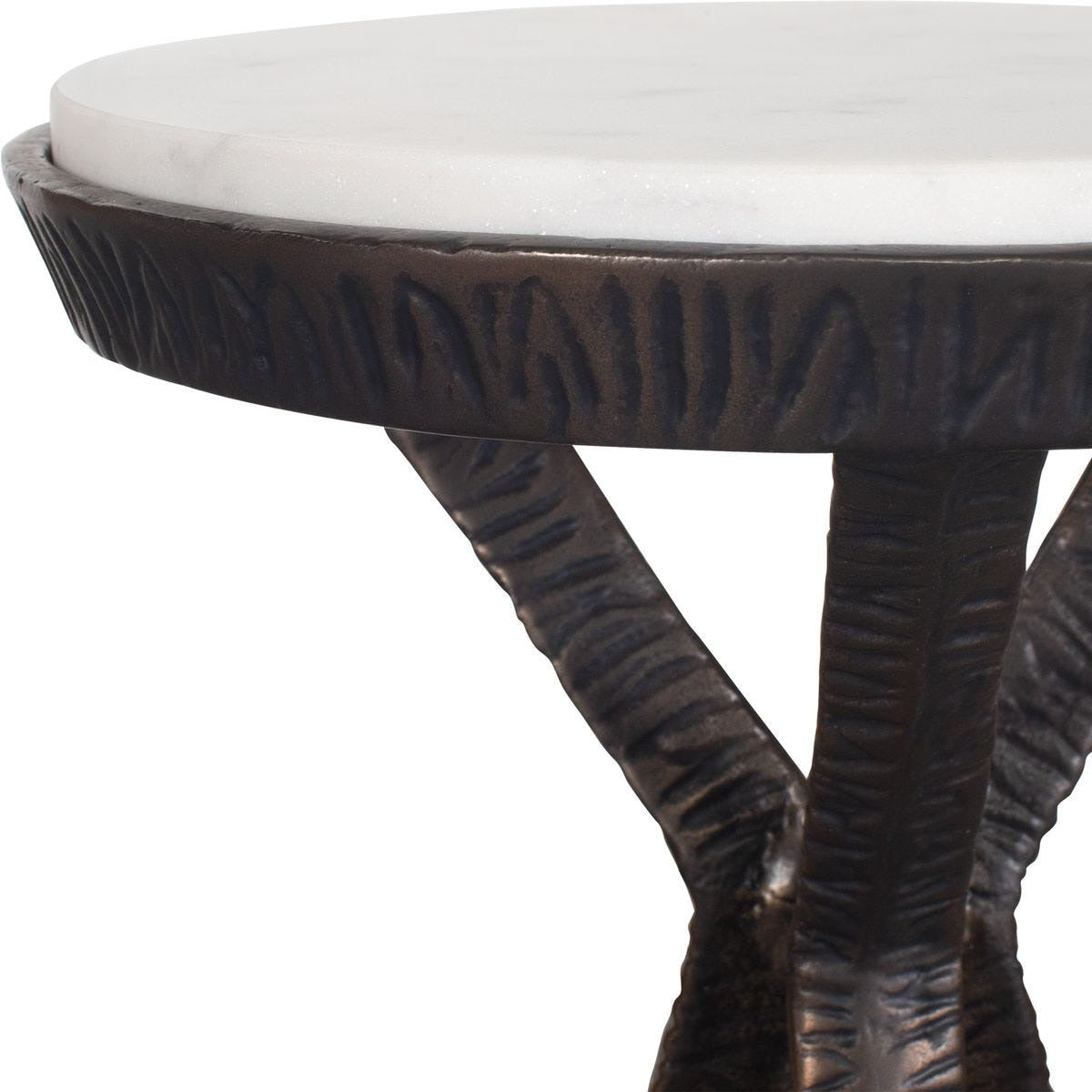 Tilton White Marble Accent Table by Uttermost