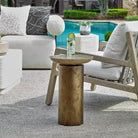 Oslo Brass Outdoor Accent Table by Uttermost