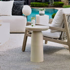 Joppa White Outdoor Accent Table by Uttermost