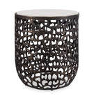 Sabena White Marble Outdoor Side Table by Uttermost