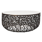 Sabena White Marble Outdoor Coffee Table by Uttermost