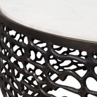 Sabena White Marble Outdoor Coffee Table by Uttermost