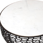 Sabena White Marble Outdoor Coffee Table by Uttermost