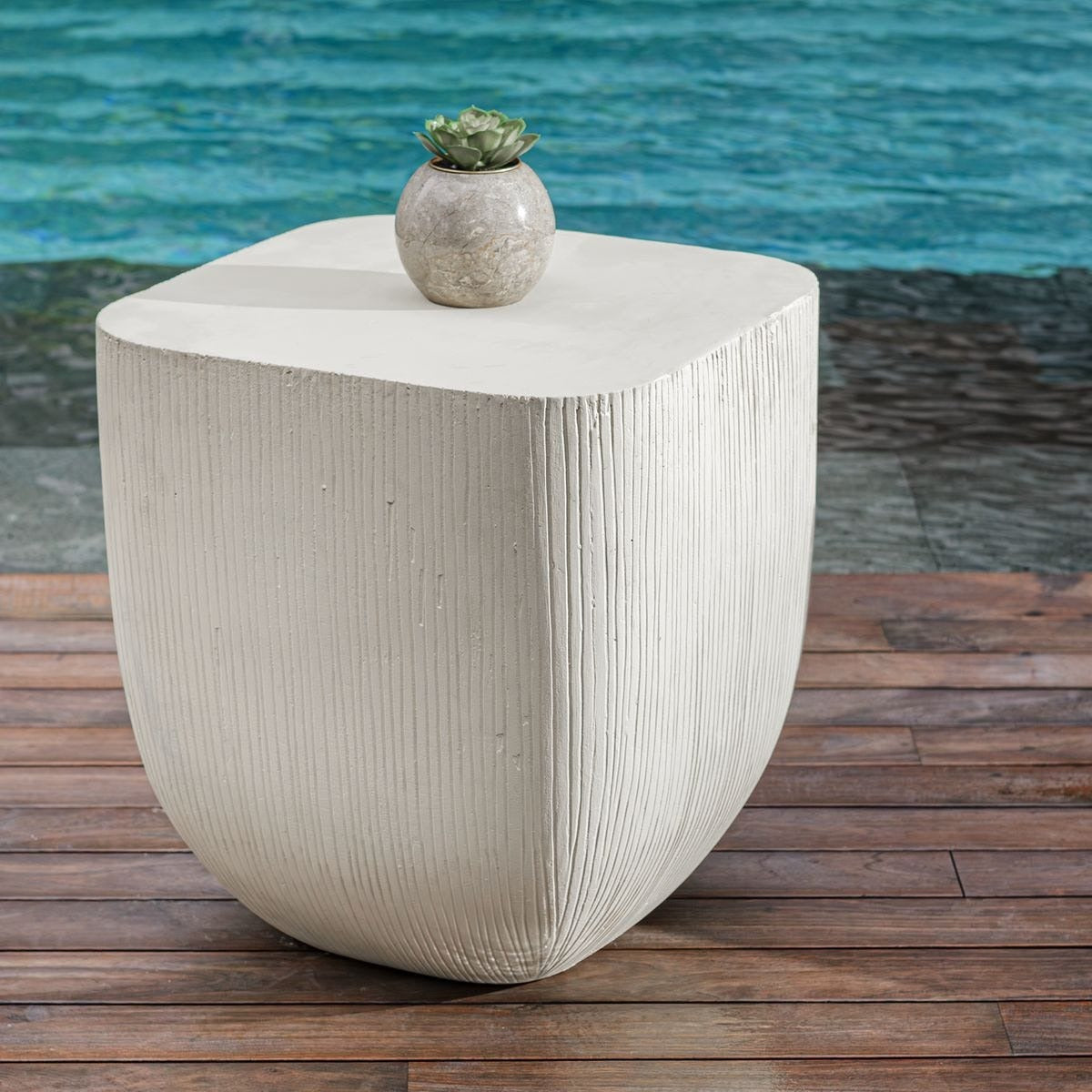 Alma Concrete Indoor/Outdoor Side Table by Uttermost