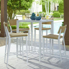 Montellano White Outdoor Bar Table by Uttermost
