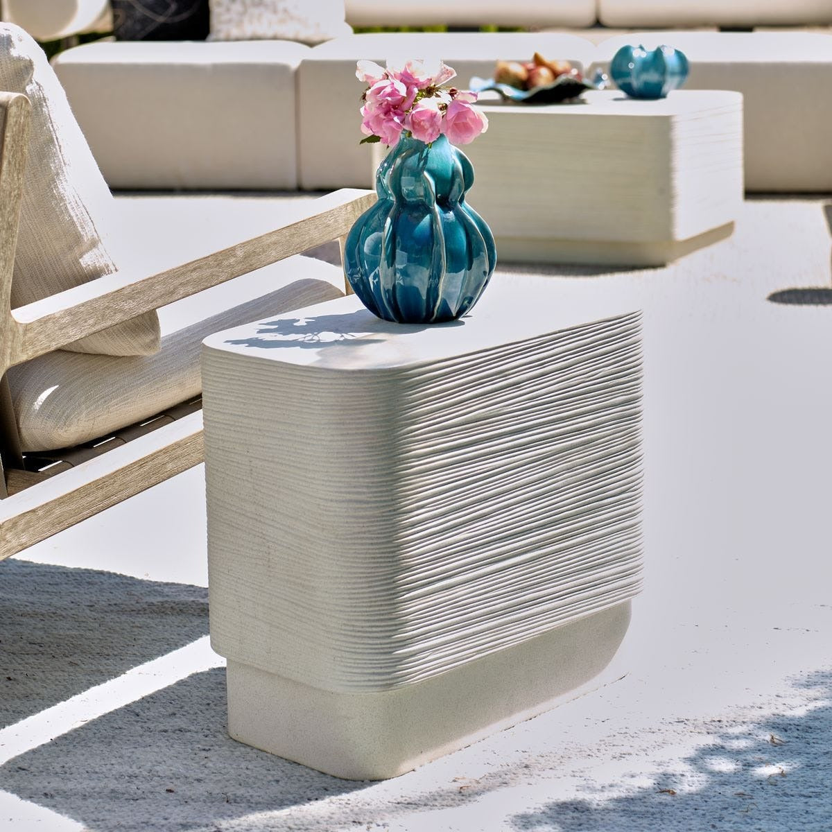 Saltwater Concrete Indoor-Outdoor Side Table by Uttermost