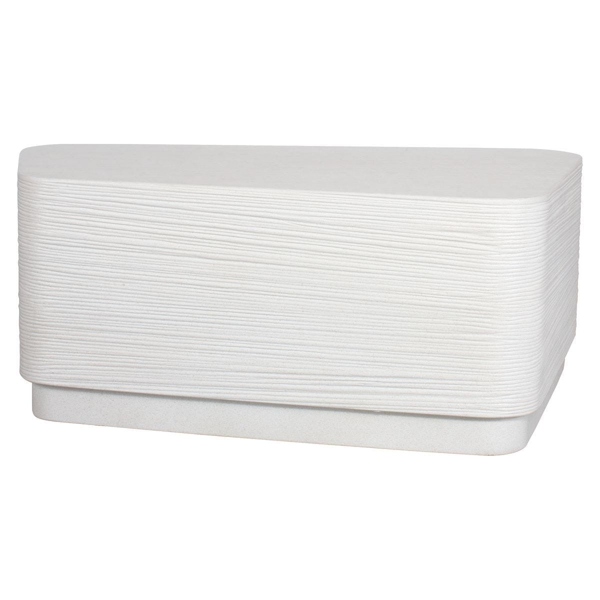 Saltwater Concrete Coffee Table in White by Uttermost