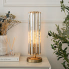 Reagan Antique Brass & Crystal Table Lamp by RV Astley