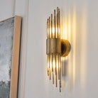 Alness Antique Gold Glass Wall Light by RV Astley