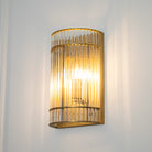 Macy Antique Brass Glass Wall Light by RV Astley