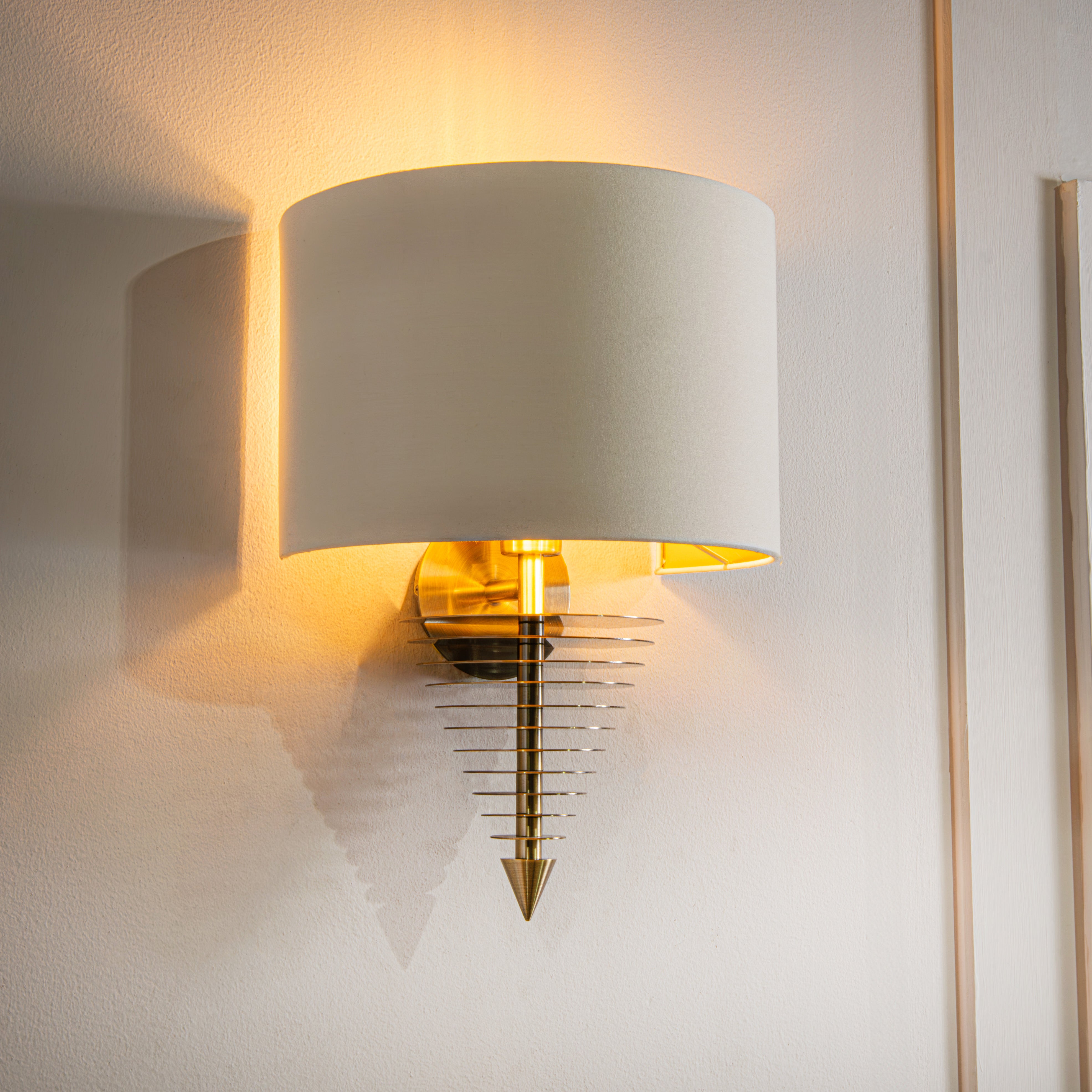 Lea Antique Brass Wall Light by RV Astley