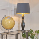 Thelon Brass & Black Table Lamp by RV Astley