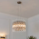 Macci Muted Bronze & Glass Pendant by RV Astley