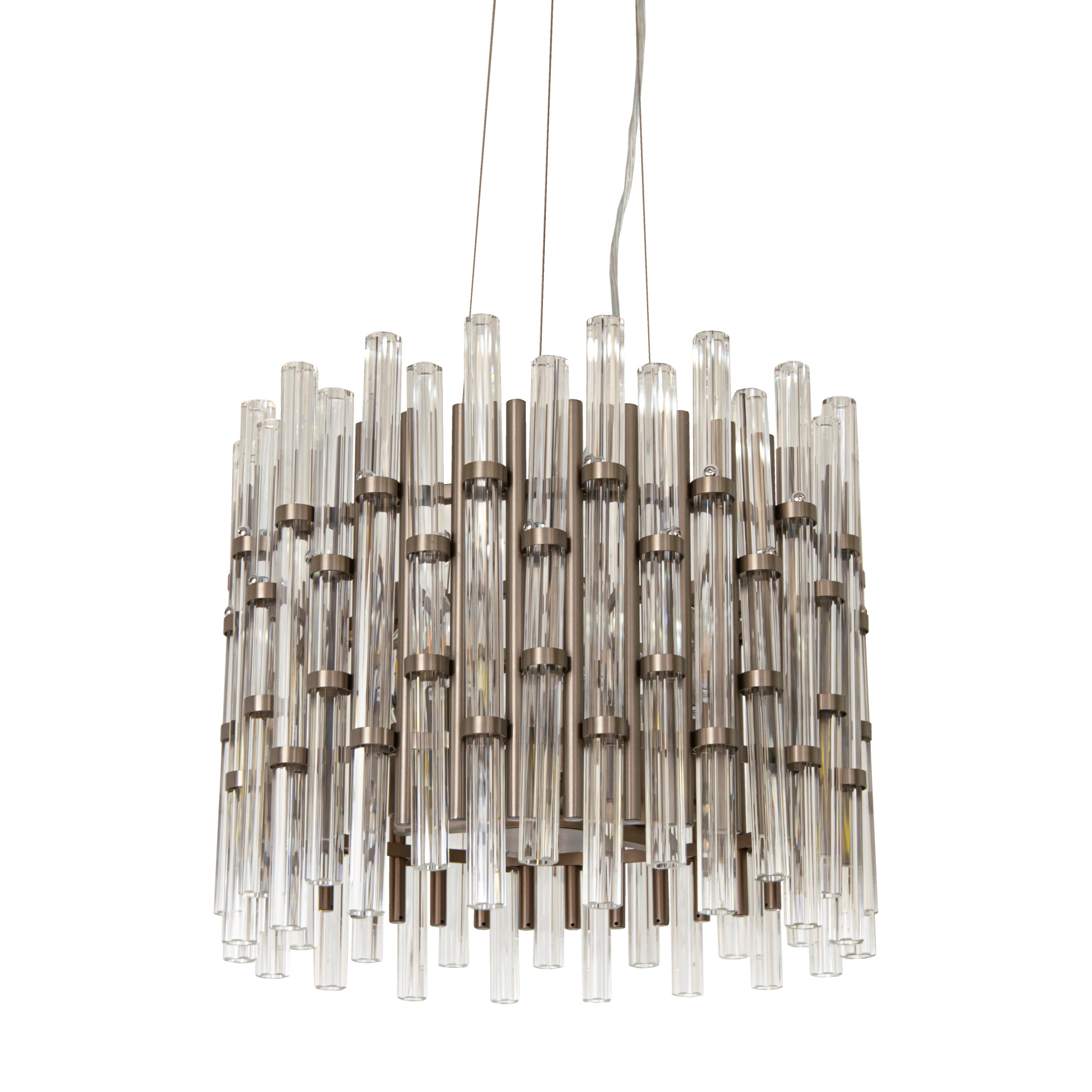 Macci Muted Bronze & Glass Pendant by RV Astley