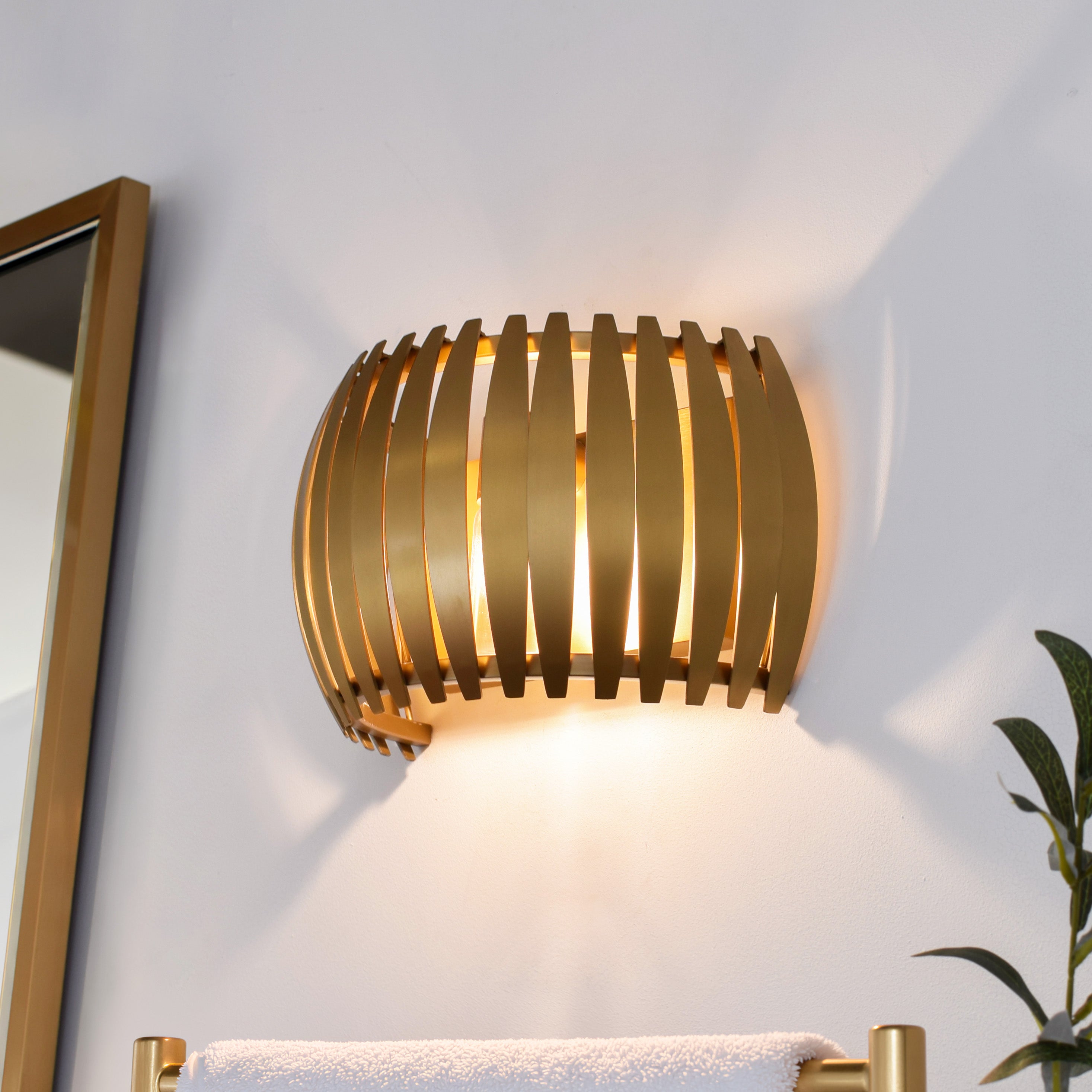Dean Antique Brass Bathroom Wall Lamp (IP65) by RV Astley