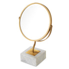 Table Mirror Jovanni Vintage Brass Finish White Marble Eichholtz