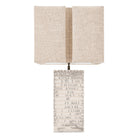 Table Lamp Division Raku Ceramic Crackled White Incl Shade Eichholtz