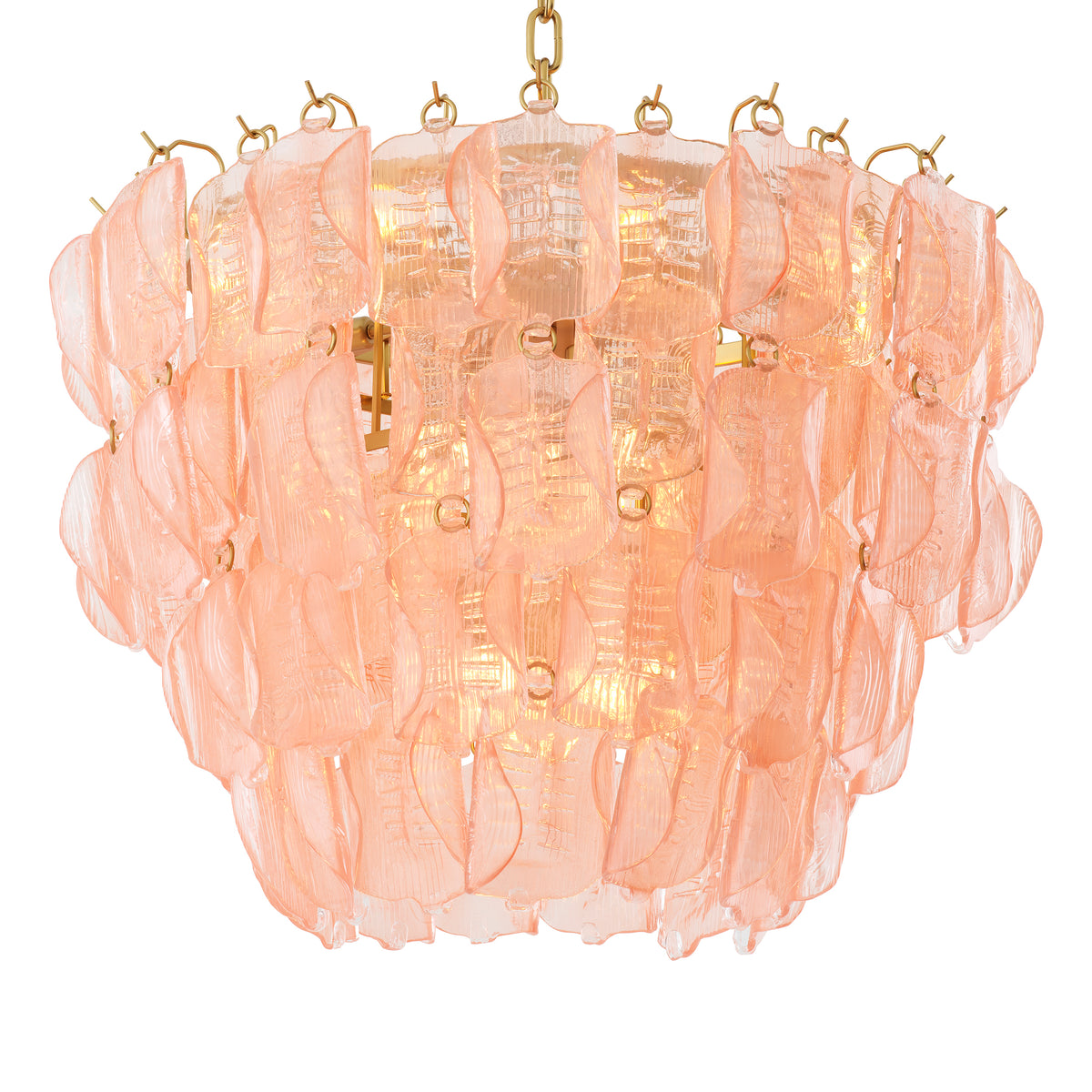 Chandelier Solange Pink Glass Eichholtz