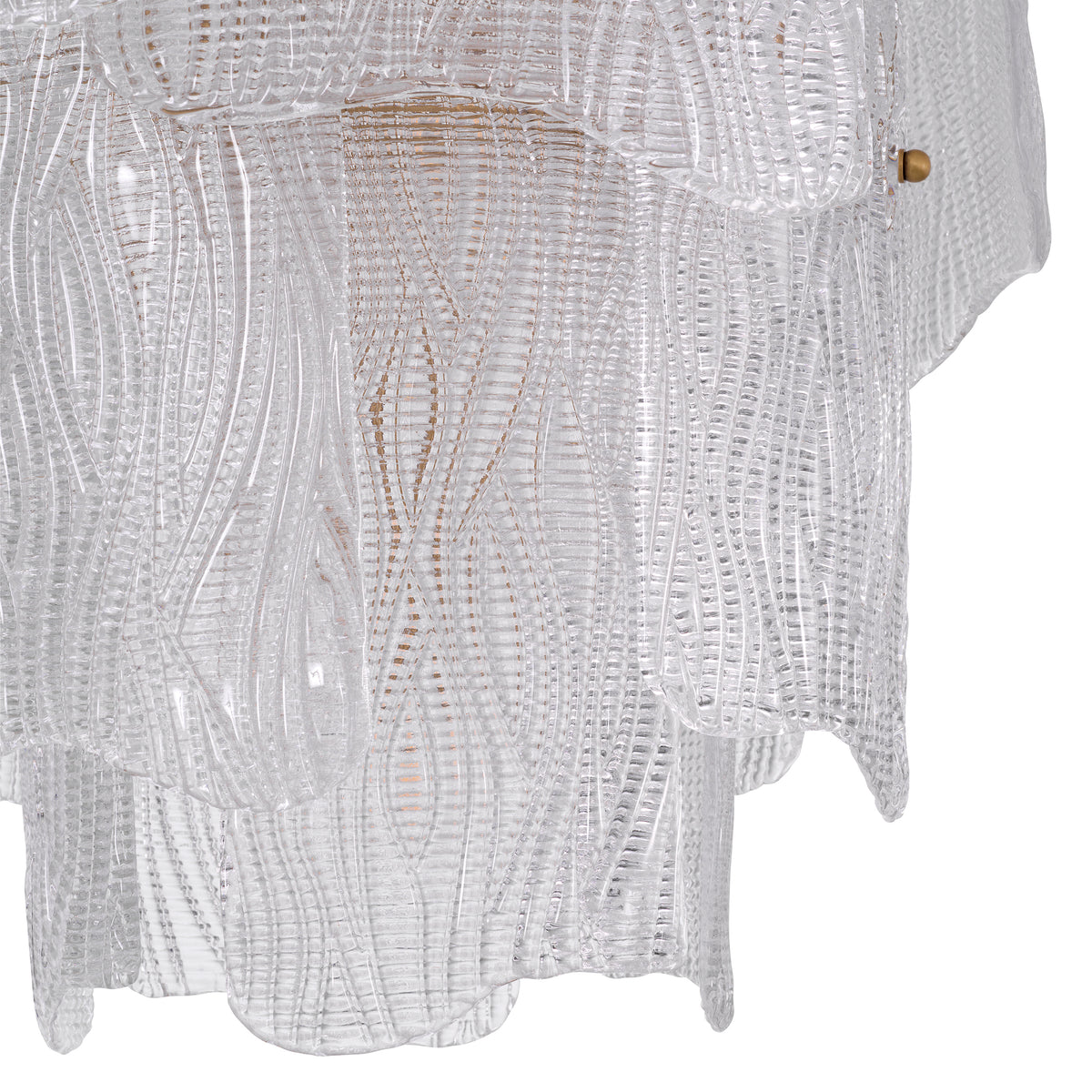 Chandelier Asinara Small Clear Textured Glass Eichholtz