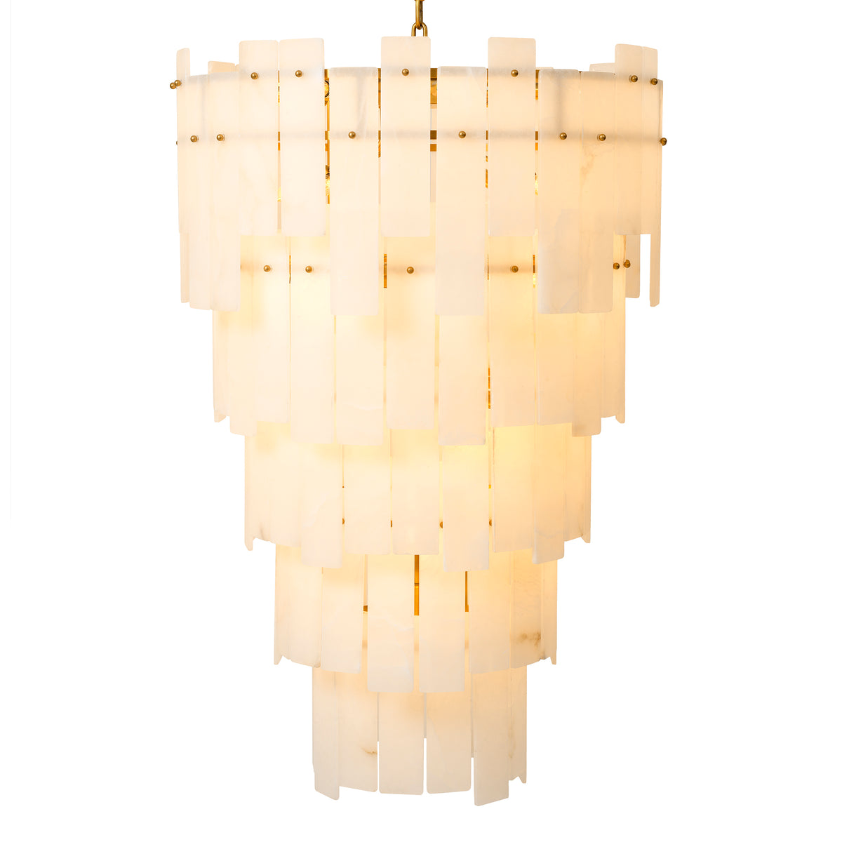 Chandelier Greyson Xl Antique Brass Finish Alabaster Eichholtz