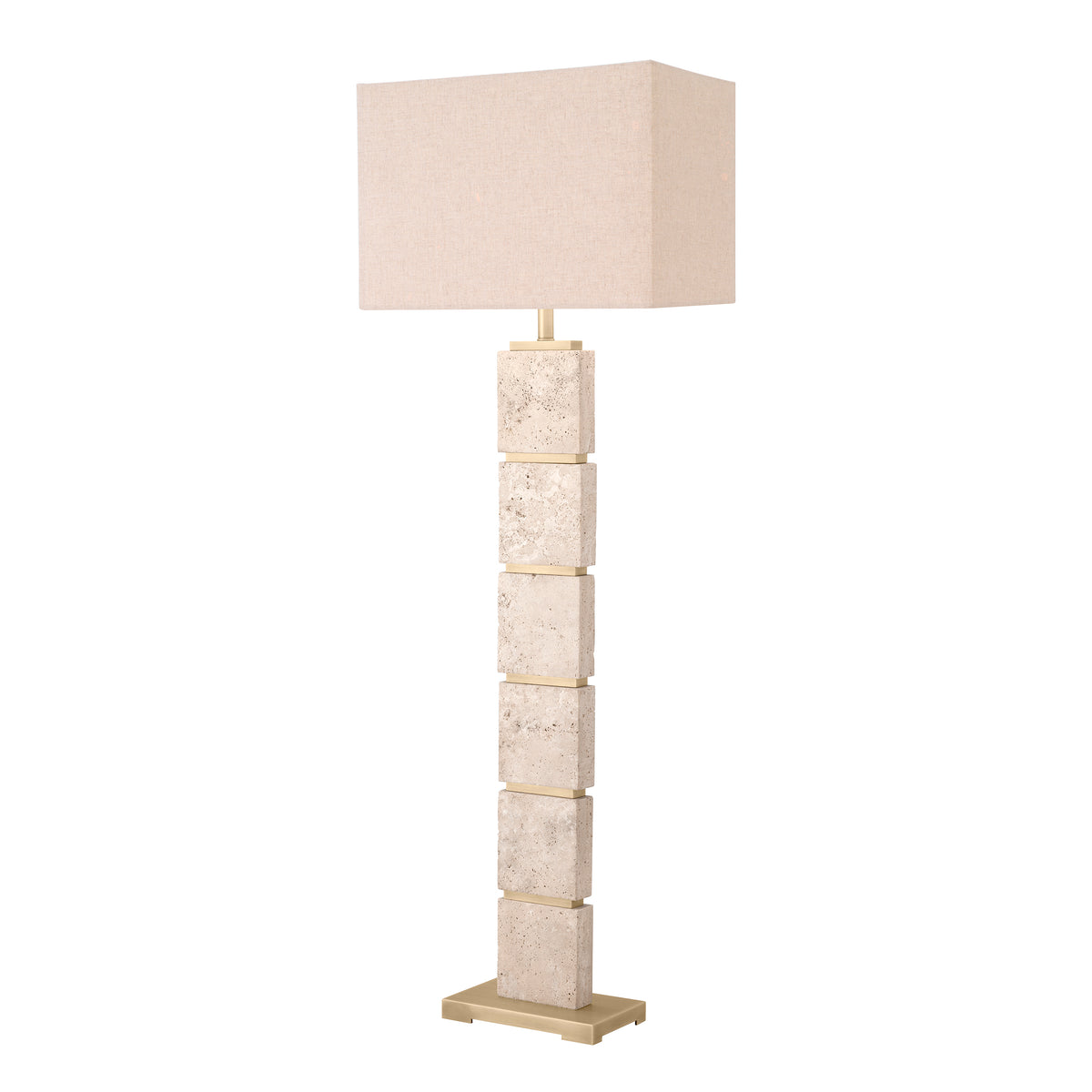 Floor Lamp Newton Travertine Incl Shade Eichholtz