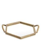 Tray Salvi Hexagon Vintage Brass Finish Eichholtz