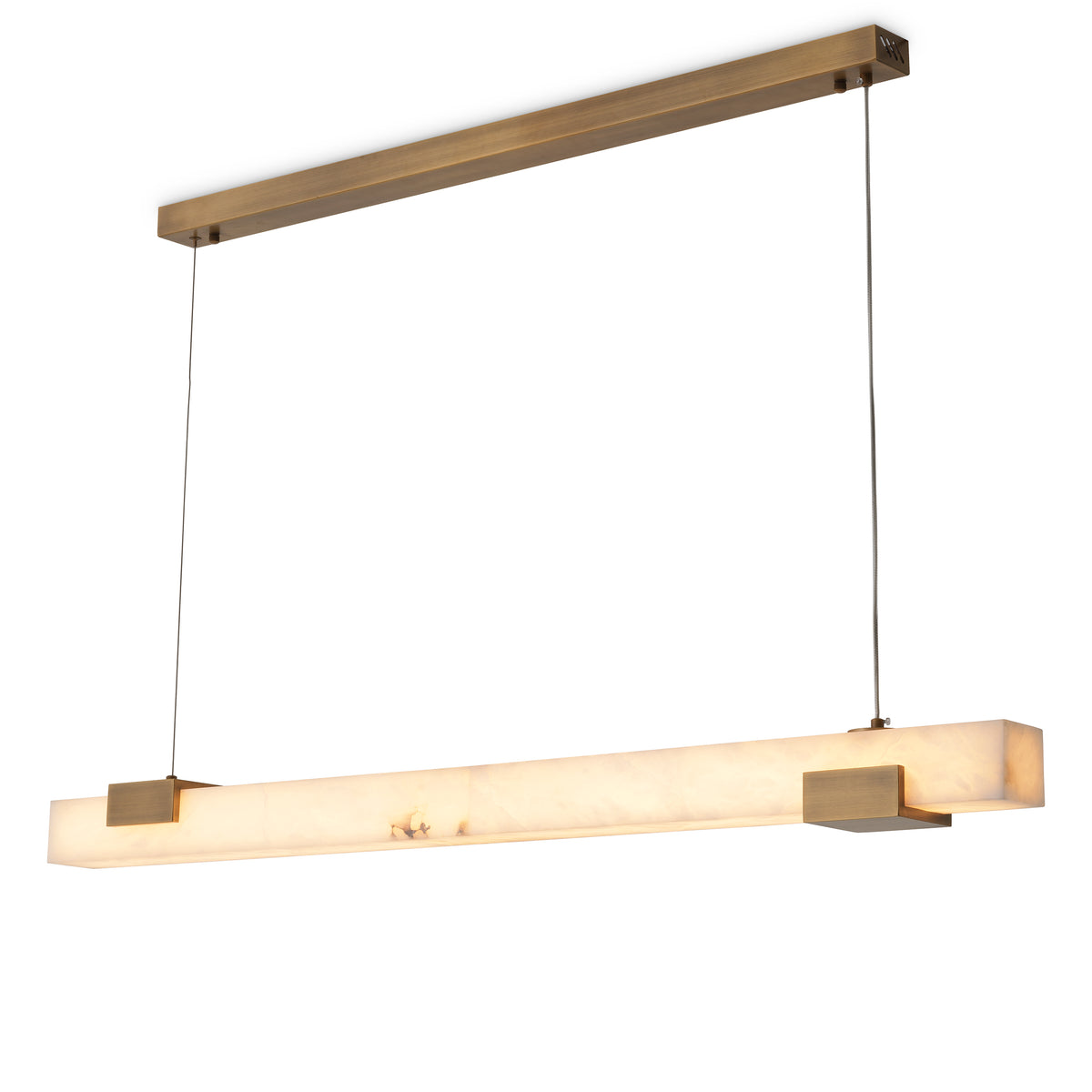 Chandelier Furore Antique Brass Finish Alabaster Eichholtz