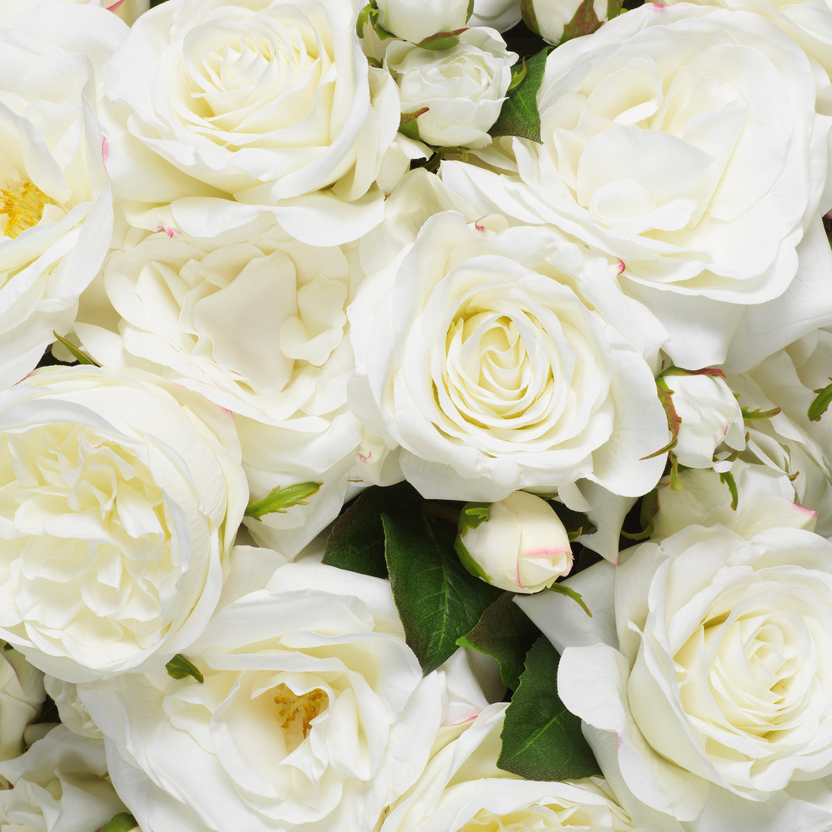 Bouquet Of Roses Three Tone White Real Touch 72 Pieces / 3 Varieties Eichholtz