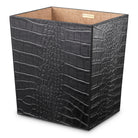 Desk Set Scaleo Croco Embossed Black Leather Set Of 3 Eichholtz