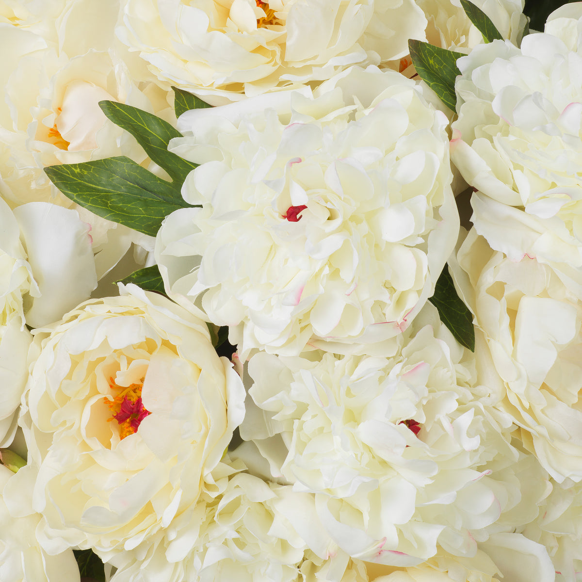 Bouquet Of Peonies White Tones Real Touch 48 Pieces / 2 Varieties Eichholtz
