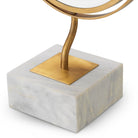 Table Mirror Jovanni Vintage Brass Finish White Marble Eichholtz