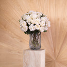Bouquet Of Roses Two Tone White Real Touch 72 Pieces / 2 Varieties Eichholtz