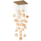 Chandelier Duboce Antique Brass Finish Alabaster Eichholtz