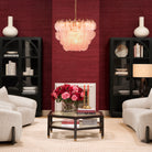 Chandelier Solange Pink Glass Eichholtz