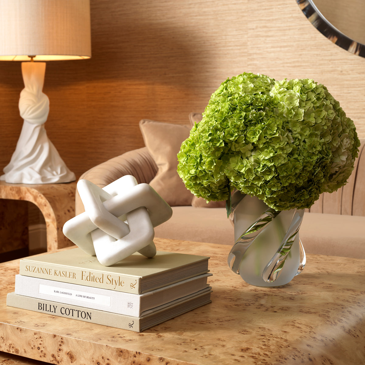 Vase Celestino Small Frosted White Glass Eichholtz